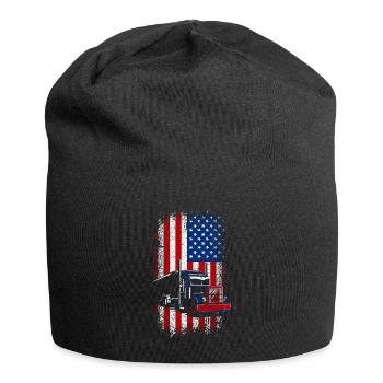 Usa American flag Truck driver - Jersey-Beanie - Schwarz - Vorne