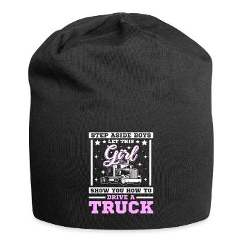 Let this girl show you how to drive a truck - Jersey-Beanie - Schwarz - Vorne