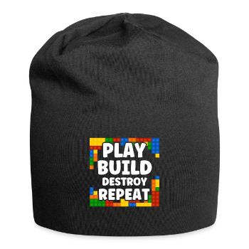 Repeat clamping block block - Jersey Beanie - black - Front