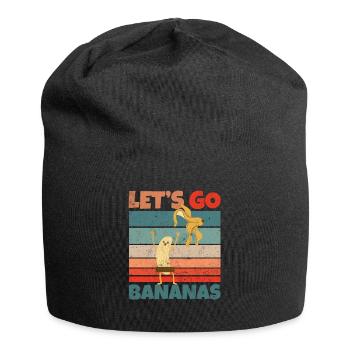 Retro Vintage Let's Bananas Funny Strip Banana - Jersey-Beanie - Schwarz - Vorne