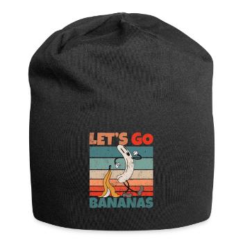 Retro Vintage Let's Bananas Funny Butt Banana - Jersey-Beanie - Schwarz - Vorne