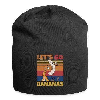 Retro Let's Bananas Funny Butt Banana - Jersey-Beanie - Schwarz - Vorne