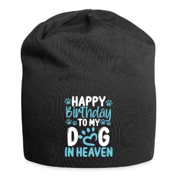 Happy Birthday Dog Heaven Dog Loss Birthday Dogs - Jersey-Beanie - Schwarz - Vorne