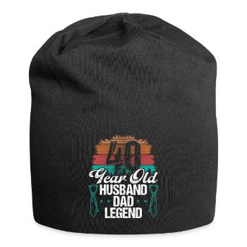 40 Year Old Husband Father Day 40 Birthday for Dad - Jersey-Beanie - Schwarz - Vorne