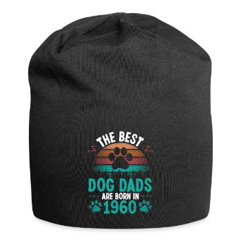 Dog Dad Born in 1960 Birthday for Dog Father 1960 - Jersey-Beanie - Schwarz - Vorne