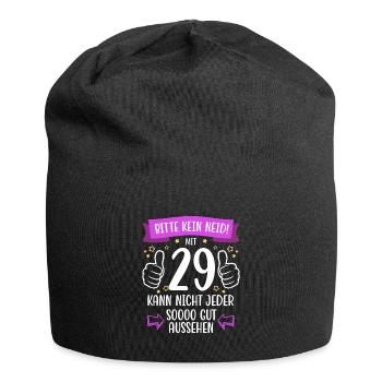 29 Geburtstag Mann Frau Lustig 29 Jahre - Jersey-Beanie - Schwarz - Vorne