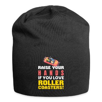 You Love Rollercoasters Achterbahn - Jersey-Beanie - Schwarz - Vorne