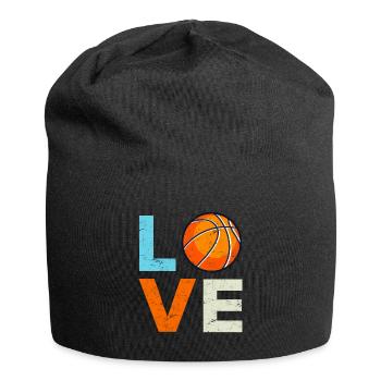 Basketball Liebe Basketballer - Jersey-Beanie - Schwarz - Vorne
