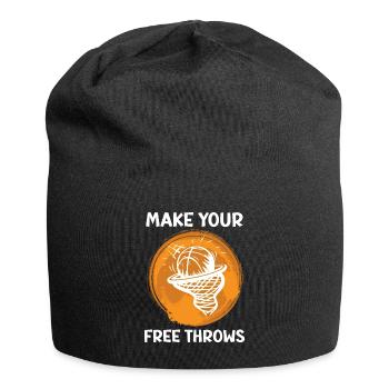 Mach deine Freiwürfe Basketball - Jersey-Beanie - Schwarz - Vorne