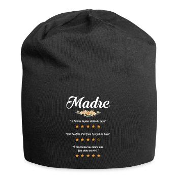 maman citation fleurs critique film drôle madre - Bonnet en jersey - noir - Devant