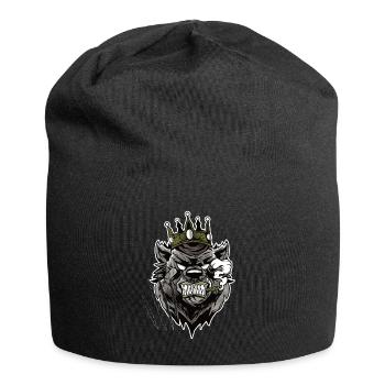 Bear King, Bear King Gift - Jersey Beanie - black - Front