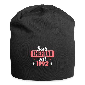 Beste Ehefrau Bester Ehemann seit 1992 - Jersey-Beanie - Schwarz - Vorne