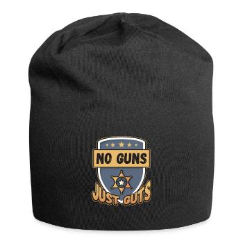 Blue Line Design for a Police Officer - Jersey Beanie - black - Front