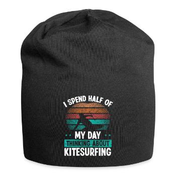 Kitesurf Vintage Penser au Kitesurf - Bonnet en jersey - noir - Devant