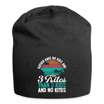 Kitesurfing Kitebaorder Humor Vintage Kiteboarding - Jersey Beanie - black - Front