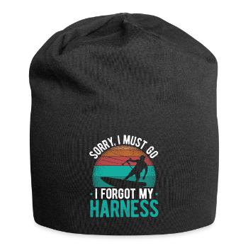 Kiteboarding Harness Kite Kitesurfing Kiteboard - Jersey Beanie - black - Front