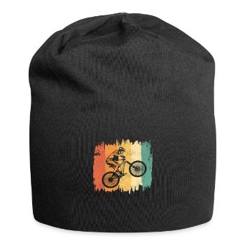 Radfahrer Mountainbike - Retro Style - Jersey-Beanie - Schwarz - Vorne