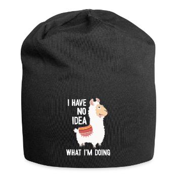 I Have No Idea What I'm Doing Guanaco Llama - Jersey Beanie - black - Front