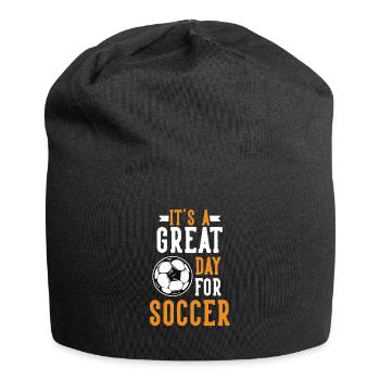 Great Day For Soccer Goal Keeper Futbol Fußball - Jersey Beanie - black - Front