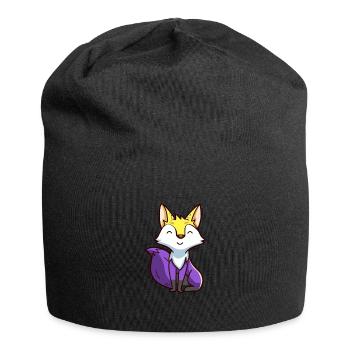 Fox Foxes Fox Forest Animal Forest Animal Gift - Jersey Beanie - black - Front
