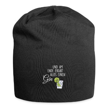 Und am Ende ergibt alles einen Gin - Jersey-Beanie - Schwarz - Vorne