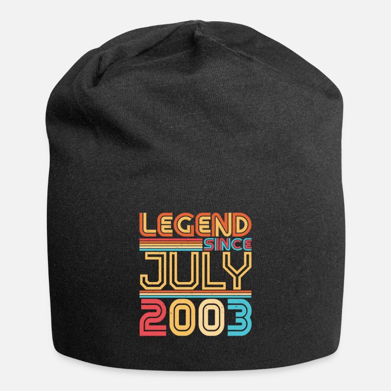Mois de naissance Juillet 2003 - Bonnet en jersey - noir