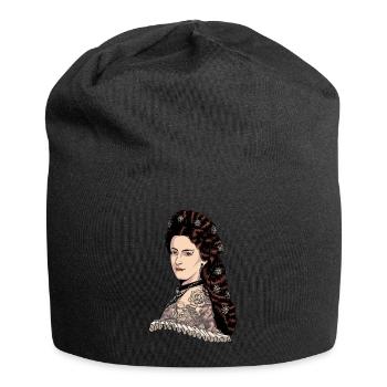 Kaiserin Elisabeth von Österreich - Hipster Sissi - Jersey-Beanie - Schwarz - Vorne