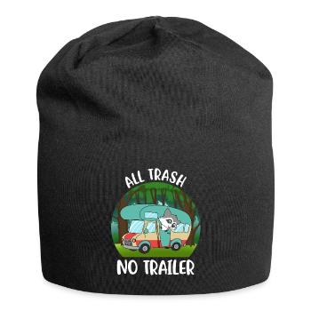 All Trash No Trailer Wohnmobil Geschenk - Jersey-Beanie - Schwarz - Vorne