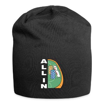 Joueur de poker 7 et 2 cartes de poker All In Poker - Bonnet en jersey - noir - Devant