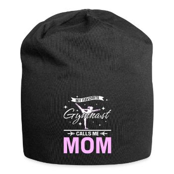 Ma gymnaste préférée m’appelle maman - Bonnet en jersey - noir - Devant
