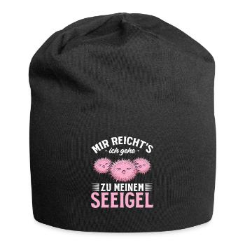 Seeigel - Mir Reicht's Ich Gehe Zu Meinen Seeigel - Jersey-Beanie - Schwarz - Vorne