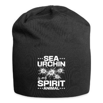 Sea Urchin is my spirit Animal Sea Creature Sea Urchin - Jersey Beanie - black - Front