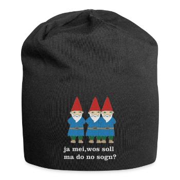 gartenzwerge bayerisch - Jersey-Beanie - Schwarz - Vorne