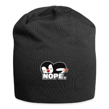Nope Manchot royal Manchot empereur Oiseau de mer - Bonnet en jersey - noir - Devant