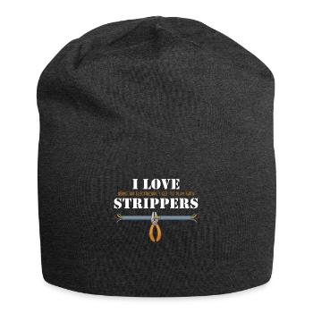 I love Strippers Électronicien Électrotechnicien - Bonnet en jersey - charbon - Devant