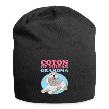 Coton de Tuléar Grand-mère Propriétaire de Chien Cadeau - Bonnet en jersey - noir - Devant