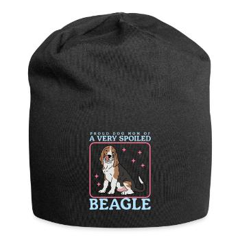Beagle Mom Dog Lover Dog Owner Gift - Jersey Beanie - black - Front