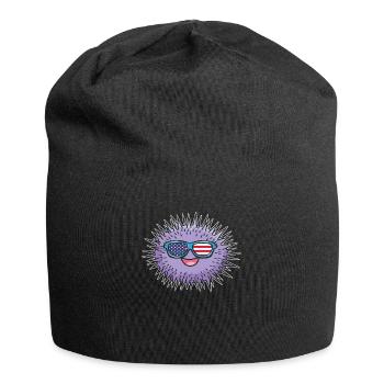 Funny Sea Urchin Sunglasses with US Flag Sea Urchin - Jersey Beanie - black - Front