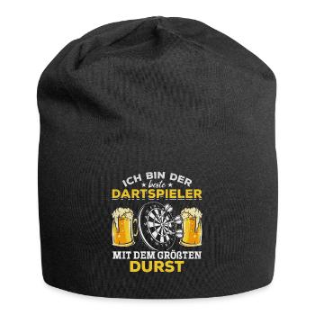 Ich bin der beste Dartspieler mit dem größten - Jersey-Beanie - Schwarz - Vorne