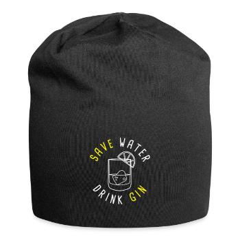 Save Water Drink Gin - Jersey-Beanie - Schwarz - Vorne