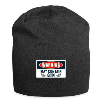 Warning May Contain Gin - Jersey-Beanie - Anthrazit - Vorne