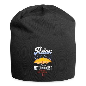 Météorologue Prévisions météorologiques - Bonnet en jersey - noir - Devant