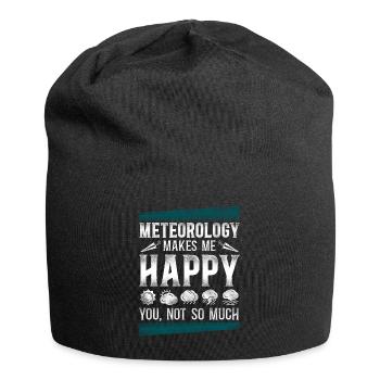 Météorologue Prévisions météorologiques - Bonnet en jersey - noir - Devant