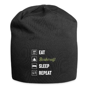 Eat Bushcraft Sleep Repeat / Bushcraft - Jersey Beanie - black - Front