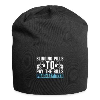 Technicien en pharmacie Cadeau de technicien en pharmacie - Bonnet en jersey - noir - Devant