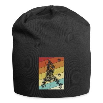 Bouldern Speedklettern Sportklettern Kraxler - Jersey-Beanie - Schwarz - Vorne