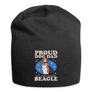 Beagle Dad Dog Lover Dog Owner Gift - Jersey Beanie - black - Front