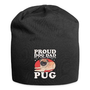 Mops Dad Hundeliebhaber Hundebesitzer Geschenk - Jersey-Beanie - Schwarz - Vorne