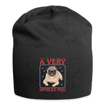 Mops Dad Hundebesitzer Hundeliebhaber Geschenk - Jersey-Beanie - Schwarz - Vorne