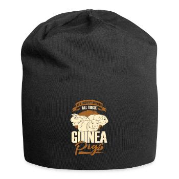 Lustiges Meerschweinchen Haustiere Geschenk - Jersey-Beanie - Schwarz - Vorne